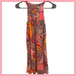 Old Navy Women's Halter Boho Dress Sleeveless Pink Paisley Casual Sz.‎ S